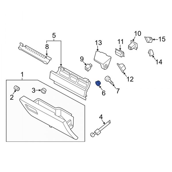 Glove Box Door Bumper