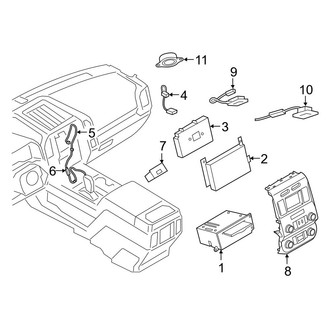 Ford OE - Instrument Panel - Navigation System Components