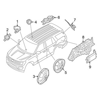 Ford OE - Instrument Panel - Sound System (22 Speaker, Audio Speakers & Amplifiers)