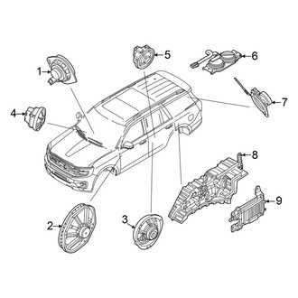 Ford OE - Instrument Panel - Sound System (22 Speaker, Audio Speakers & Amplifiers)