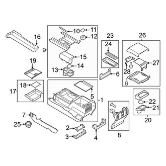 Ford OE - Console (Full Console & Components)