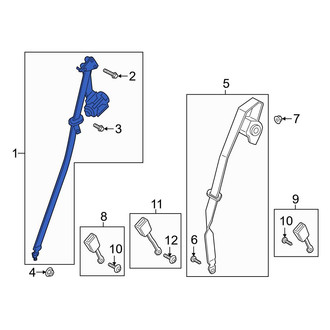 Ford OE - Center Left Seat Belt Lap and Shoulder Belt