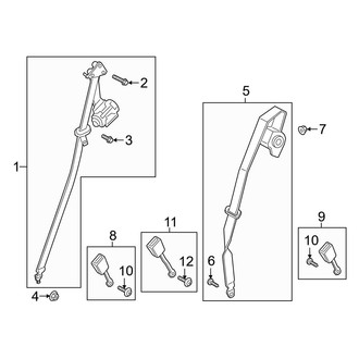 Ford OE - Restraint Systems - Second Row Seat Belts