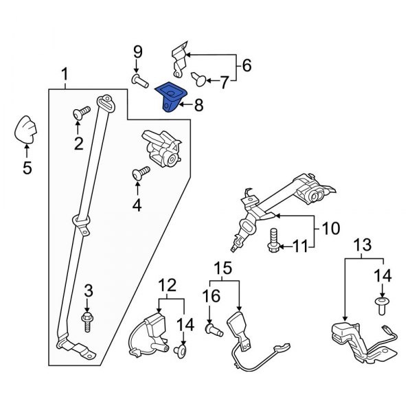 Seat Belt Anchor Plate Cover