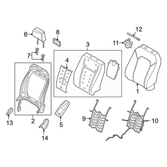 Ford OE - Seats & Tracks - Passenger Seat Components (Seat Back)