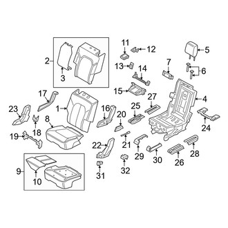 Ford OE - Seats & Tracks - Second Row Seats (40/20/40 Outer Seats)