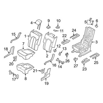 Ford OE - Seats & Tracks - Second Row Seats (40/20/40 Inner Seat)