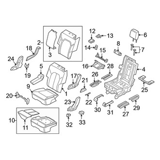 Ford OE - Seats & Tracks - Second Row Seats (Captains Seats), (Limited / Max Limited / Max Platinum / Platinum)