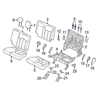 Ford OE - Center Outer Headrest Guide