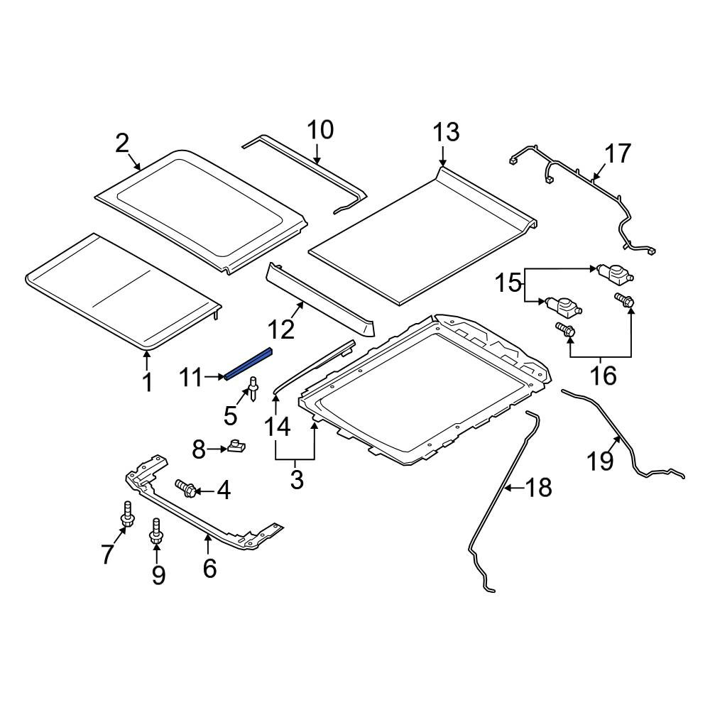 Ford OE FL3Z16500A66A - Sunroof Deflector