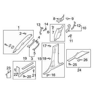 Ford OE - Pillars, Rocker & Floor - Interior Trim