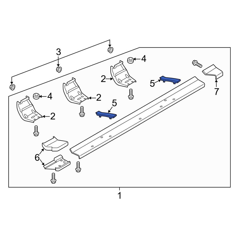 Ford OE FL3Z16491DA Left Running Board Step Pad