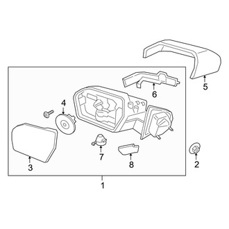 Ford OE - Front Door - Outside Mirrors (With Signal Lamp, W/O Camera), (Max SSV / Max XLT / SSV / XLT)
