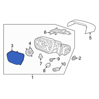 Ford OE - Front Right Door Mirror Glass
