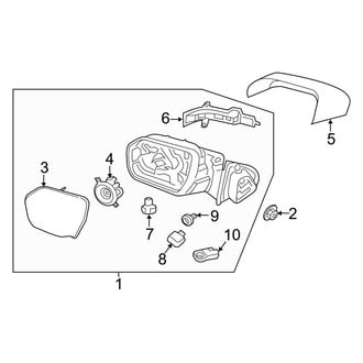 Ford OE - Front Door - Outside Mirrors (With Signal Lamp, With Camera), (Limited / Max Limited / Max Platinum / Max XLT / Platinum)