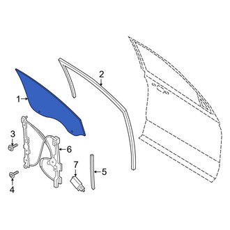 Ford OE - Front Left Door Glass