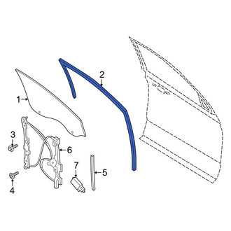Ford OE - Front Right Window Channel
