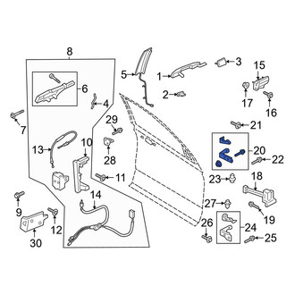Ford OE - Front Right Upper Door Hinge