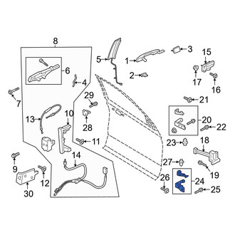 Ford OE - Front Right Lower Door Hinge