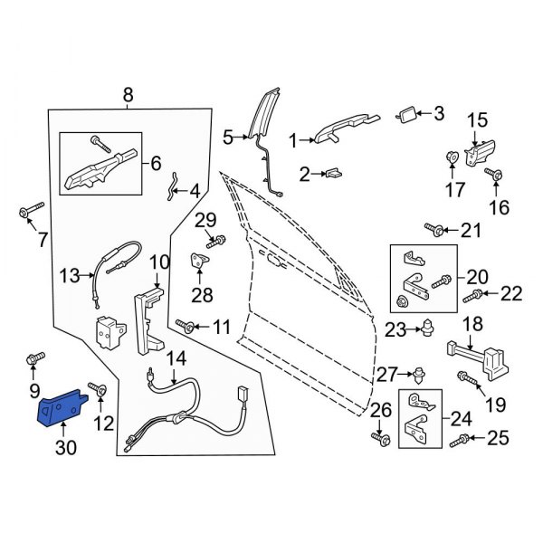 Ford OE MU5Z14B291J Front Left Door Control Module