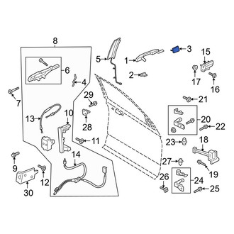Ford OE - Front Right Exterior Door Handle Cover