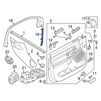 Ford OE - Front Left Lower Door Window Molding
