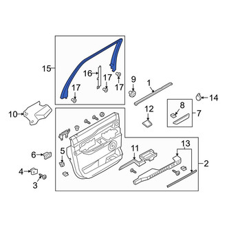Ford OE - Rear Right Door Window Molding