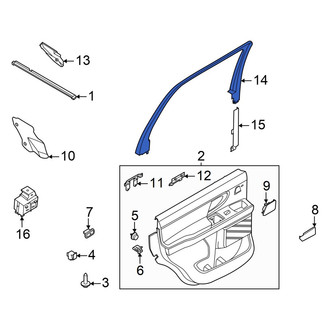 Ford OE - Rear Right Door Window Molding