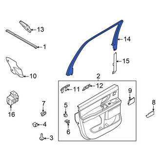 Ford OE - Rear Left Door Window Molding