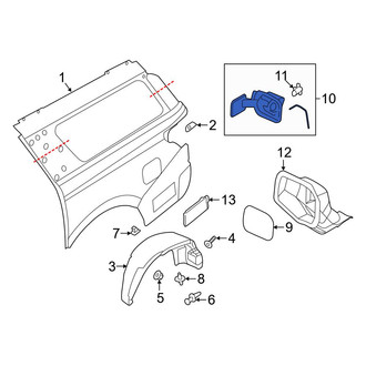 Ford OE - Rear Fuel Filler Housing