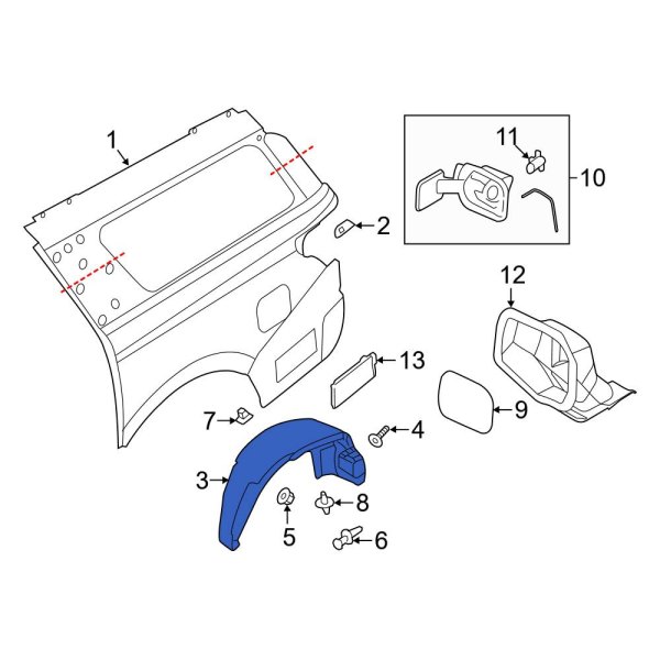 Quarter Panel Splash Shield