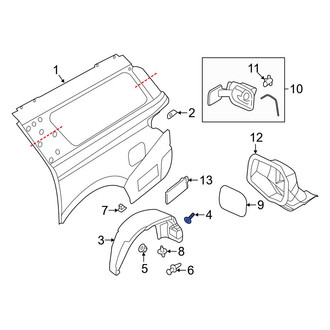 Ford OE - Quarter Panel Splash Shield Screw