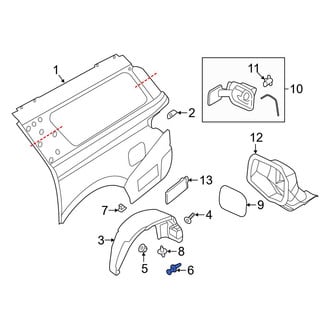 Ford OE - Radiator Support Splash Shield Clip
