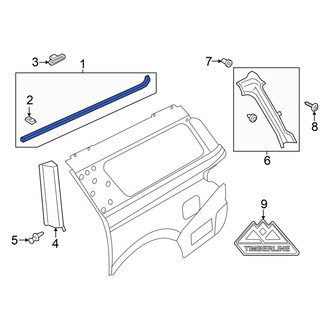 Ford OE - Rear Left Quarter Panel Reveal Molding