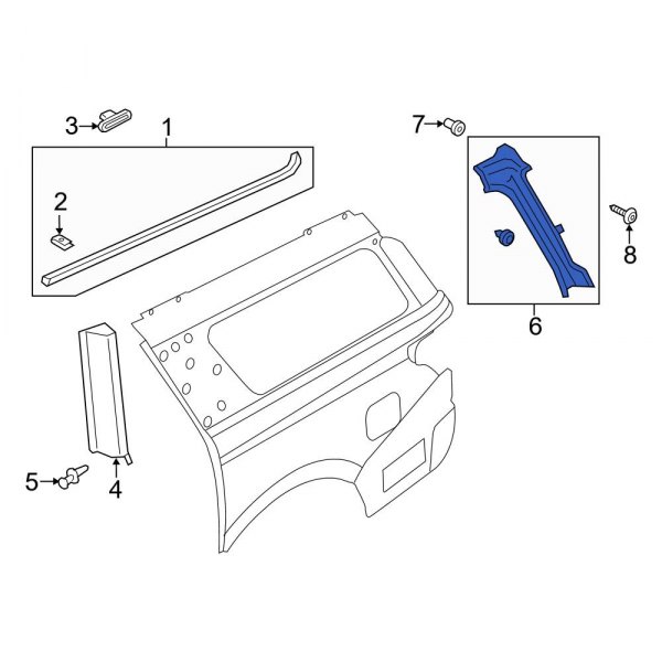 Body D-Pillar Molding