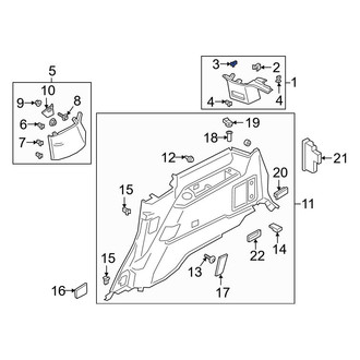 Ford OE - Left Body C-Pillar Trim Panel Clip