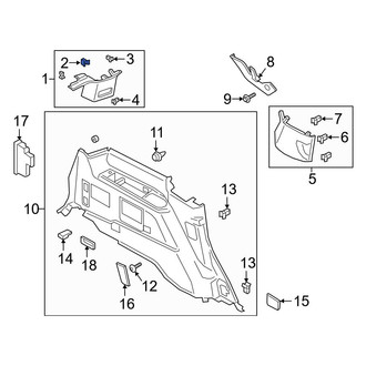 Ford OE - Liftgate Trim Cover Clip
