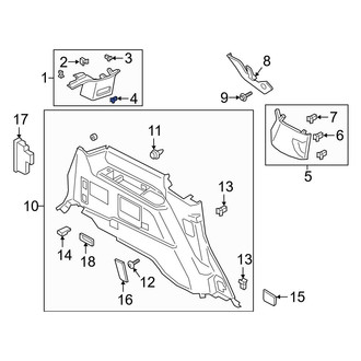 Ford OE - Lower Body B-Pillar Trim Panel Clip