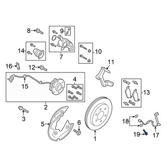 Ford OE - Brake Hydraulic Hose to Caliper Bolt