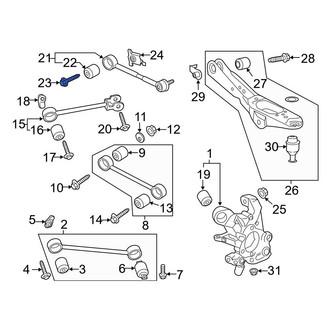 Ford OE - Lower Suspension Control Arm Bolt