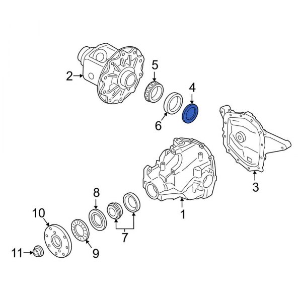 Ford OE F7TZ4067BA Rear Drive Axle Shaft Bearing Spacer