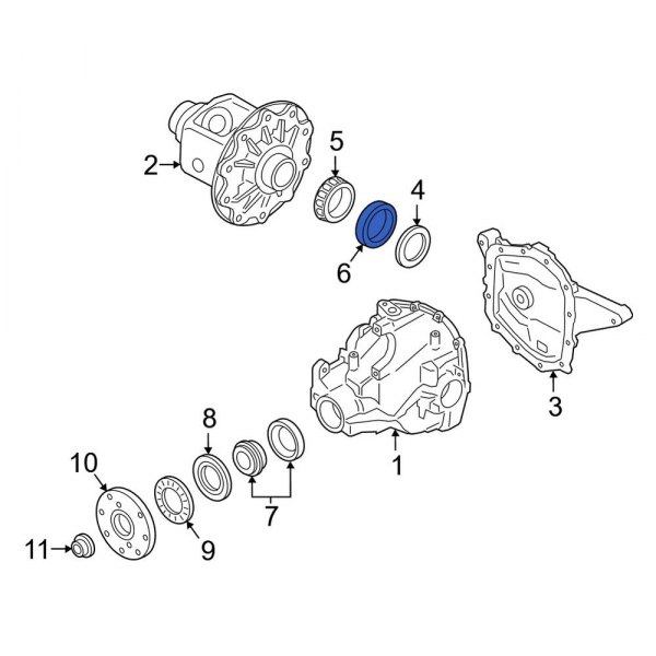 Ford OE FR3Z4222A Rear Differential Carrier Bearing Race