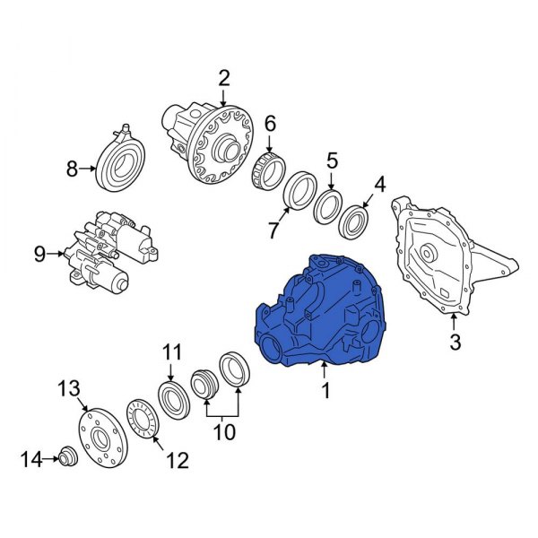 Ford OE HL1Z4310A Rear Differential Housing