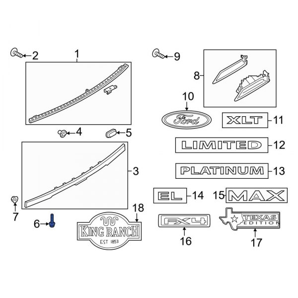 Liftgate Latch Handle Screw