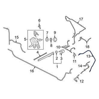 Ford OE - Rear Liftgate Washer Hose