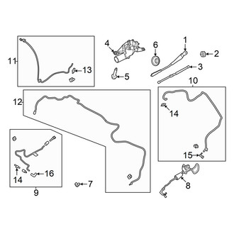 Ford OE - Lift Gate - Wiper & Washer Components
