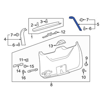 Ford OE - Rear Left Liftgate Trim Cover