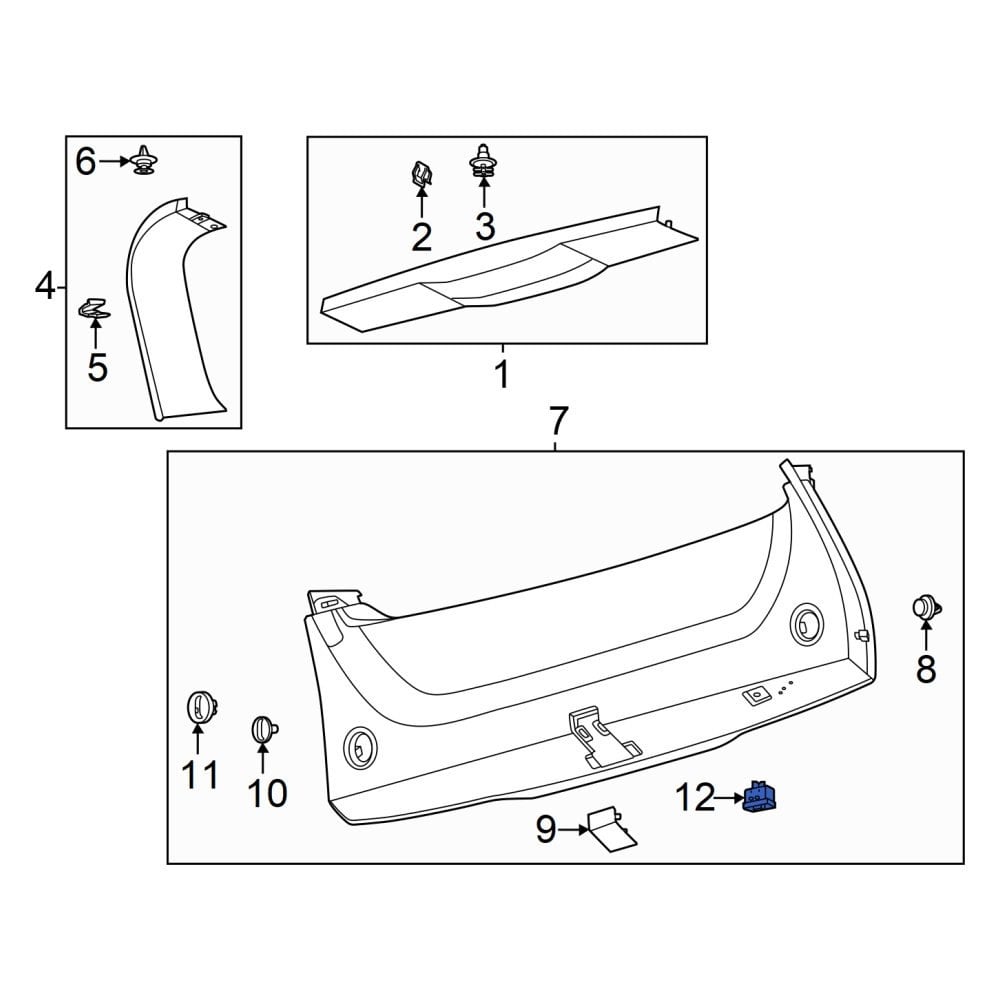 Ford OE GB5Z9C888B - Rear Liftgate Latch Release Switch