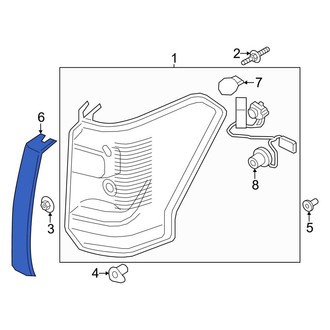 Ford OE - Rear Left Tail Light Cover