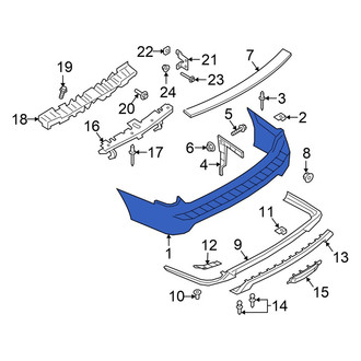 Ford OE - Rear Upper Bumper Cover